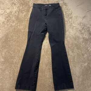 Old Navy Pants Womens Sz 6 High Rise Pixie Flare Black Secret Smooth Pocket